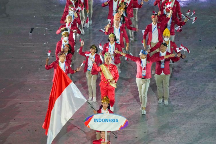 Parade Pembukaan Sea Games 2021 oleh Kontingen Indonesia