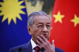 Eks Perdana Menteri Malaysia, Mahathir Mohamad. | AFP/How Hwee Young)via Kompas.