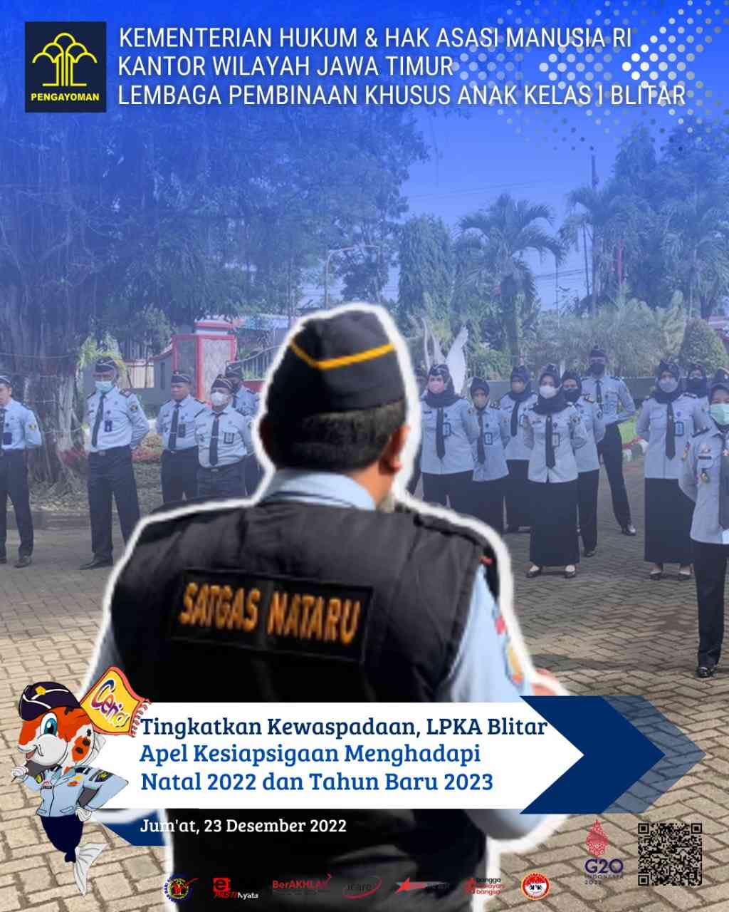 Foto Artikel : Tingkatkan Kewaspadaan, LPKA Kelas I Blitar Apel ...