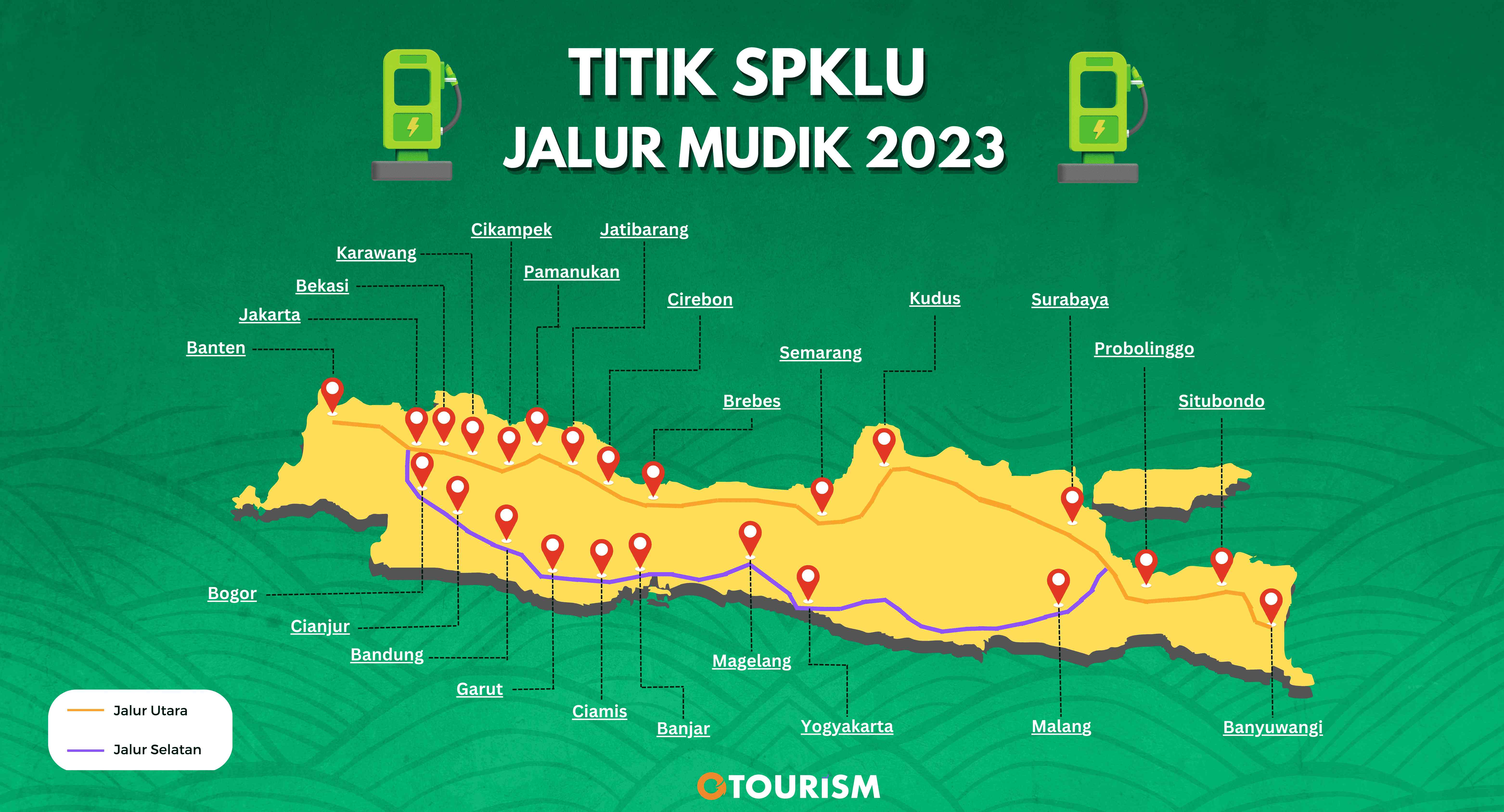 Foto Artikel : Info Mudik 2023: Titik Lokasi SPKLU Jalur Non Tol Pulau ...