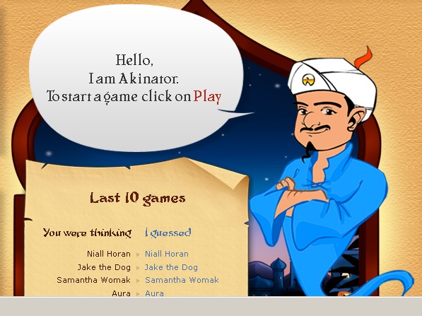 akinator the web genie
