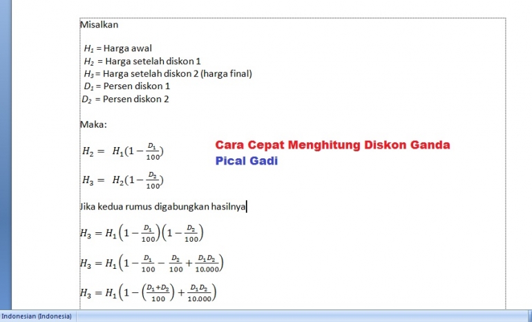 Cara Cepat Menghitung Diskon Ganda Kompasiana Com<script async src=