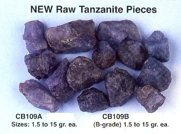 tanzanite mentah