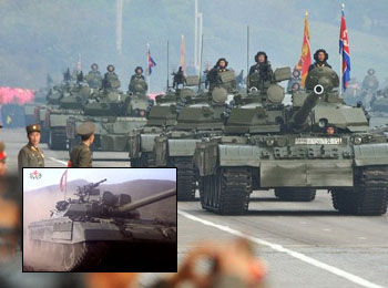Tank Korut “Tiger Storm 1” (didepan) dan “Tiger Storm 2” (dibelakang)