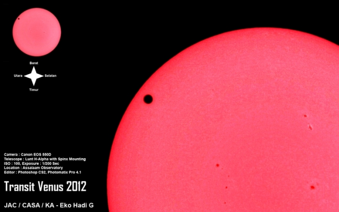 Transit Venus 2012 (kredit : Eko Hadi/kafeastronomi.com)