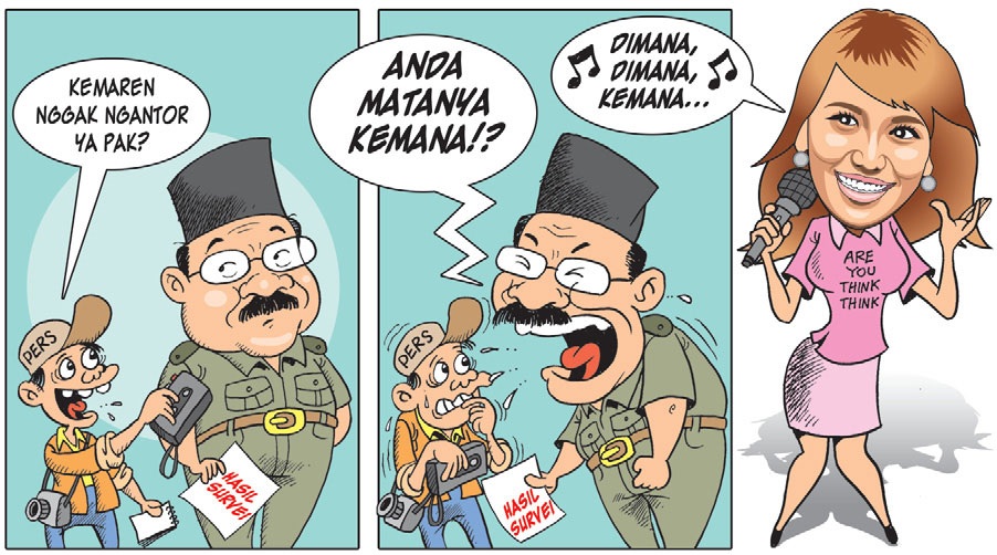 ahok dan najwa shihab yang emosional Karikatur Fauzi Bowo, digambarkan perilaku tentang
