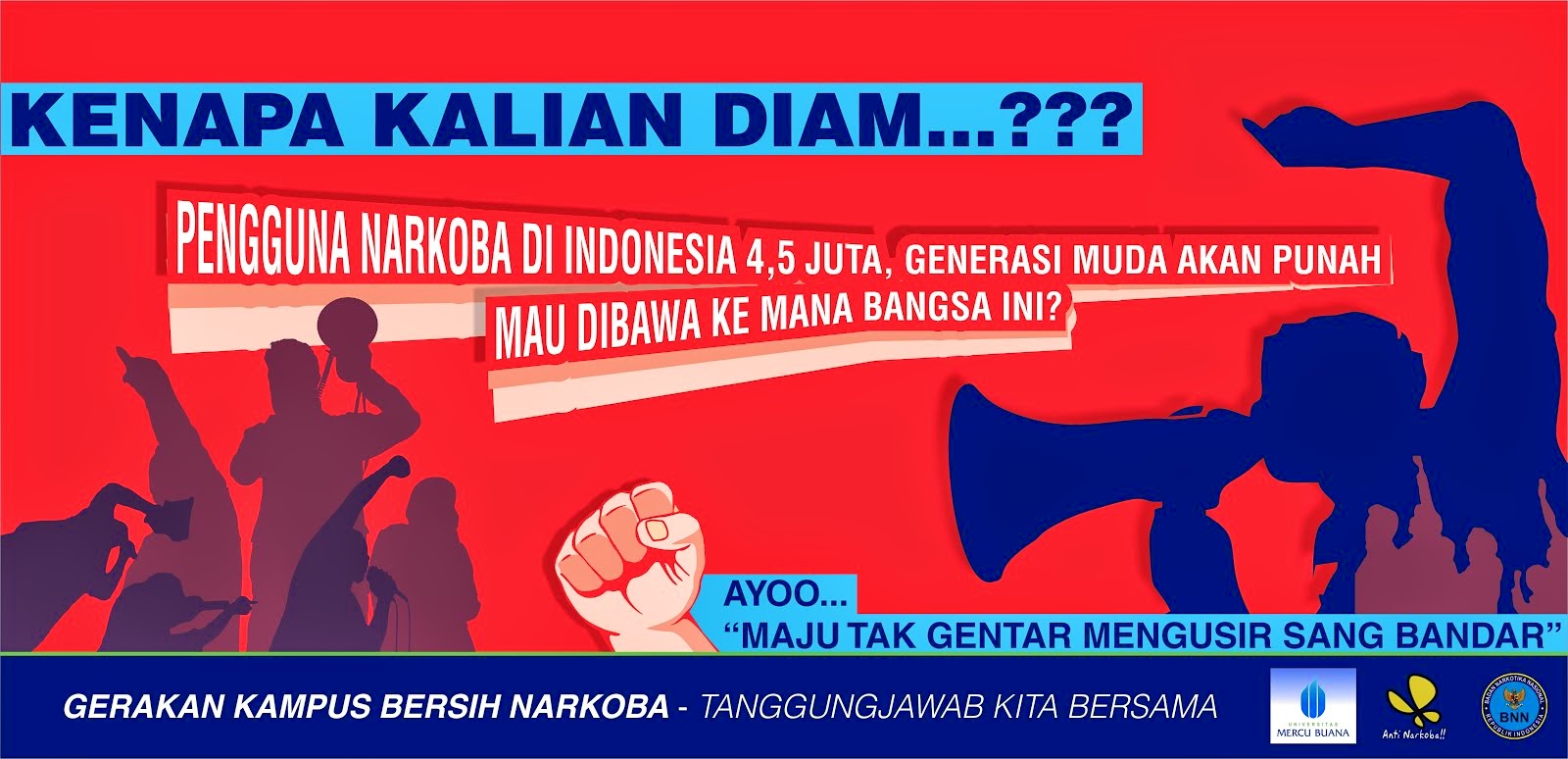  Contoh Spanduk Anti Narkoba desain banner kekinian