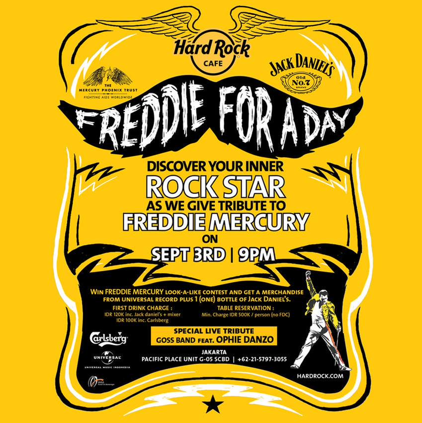 Freddie For A Day (sumber foto: @HardRockCafeJKT)