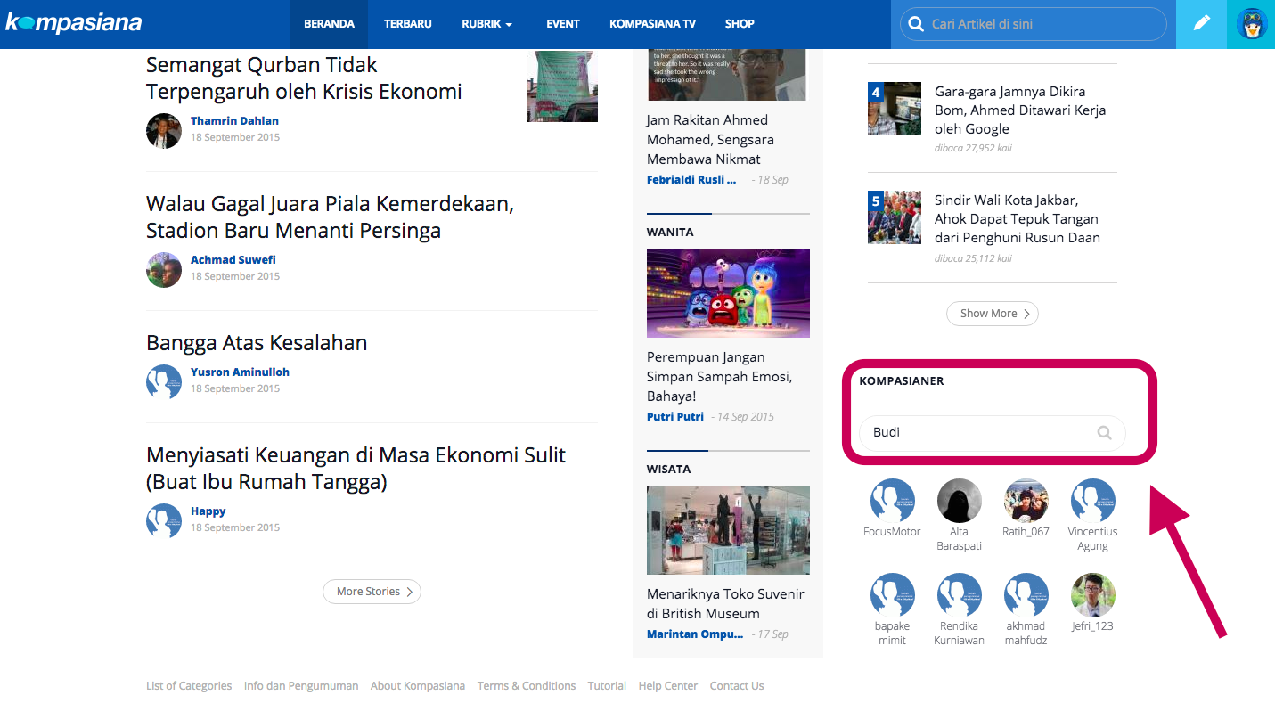 Cara Mudah Menemukan Artikel Dan Kompasianer Halaman 1 - Kompasiana.com