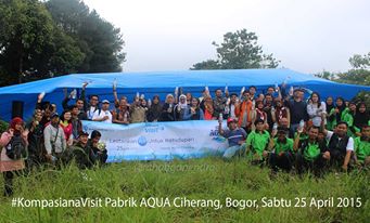 Bersama Aqua di Ciherang Bogor (gambar: Rahab 