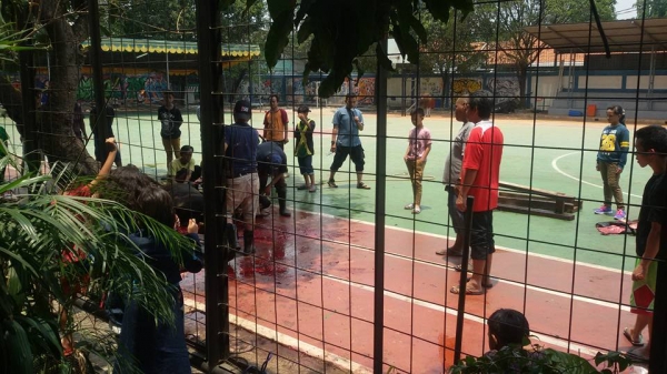 Proses Penyembelihan Hewan Qurban di Labschool Jakarta