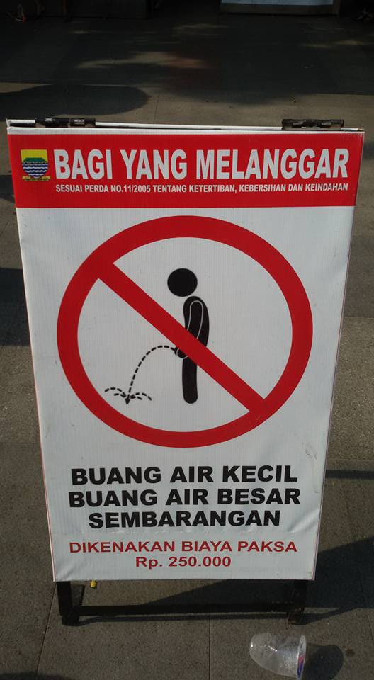 Larangan buang air kecil dan besar sembarangan