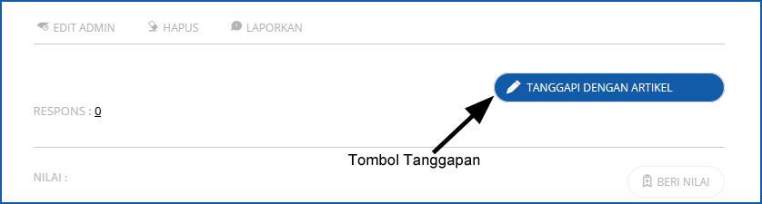 Tombol menanggapi artikel secara langsung