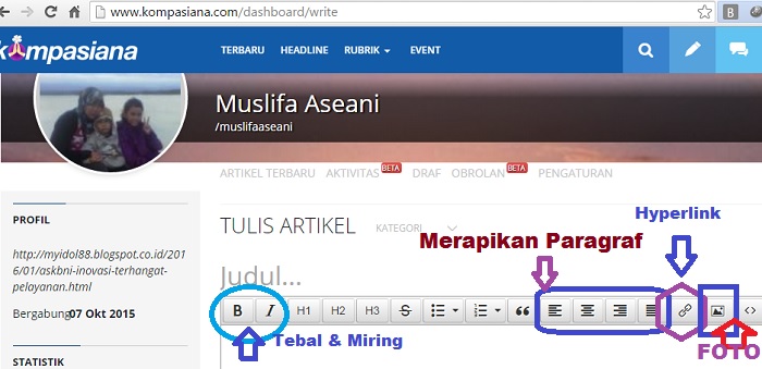 Mengenal Fitur Menulis Dan Berbagi Di Dashboard Kompasiana Halaman 1 ...