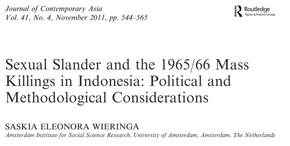 Salah satu kajian dari Profesor bidang sosiologi dan kesetaraan gender di University of Amsterdam/dokpri