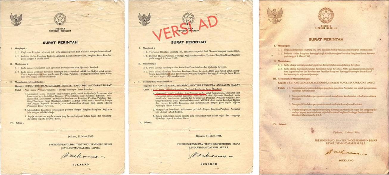 3 versi Supersemar yang disimpan ANRI, palsu semua/DOKPRI