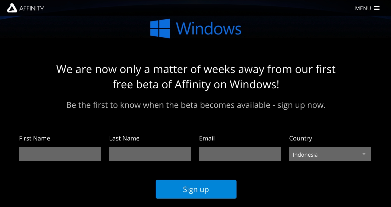 Affinity Sign In Affinity Kini Hadir untuk Pengguna Windows Halaman 1 - Kompasiana.com