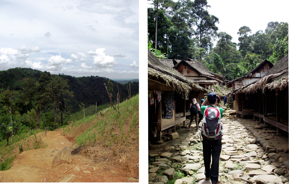 Jalan yang terjal dan berbatu menuju Baduy (Dokumentasi pribadi)