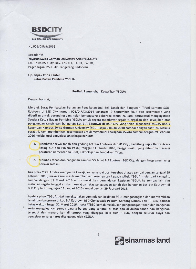 Rahasia Kelam Swiss German University oleh Niswatun ...