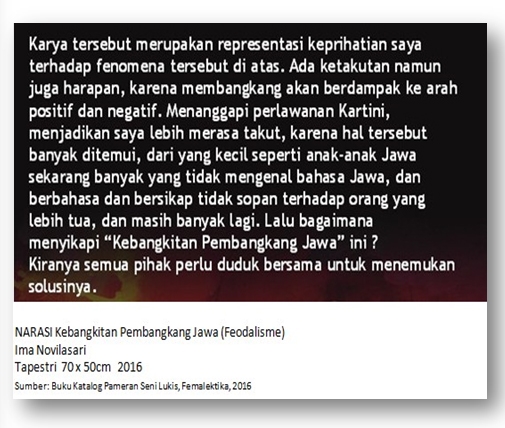 Ilustrasi: Buku Katalog Pameran Seni Lukis, Femaletika, 2016