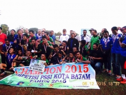 PS Citramas saat juara Kompetisi PSSI Batam 2015 (sumber: twitter PS Citramas)