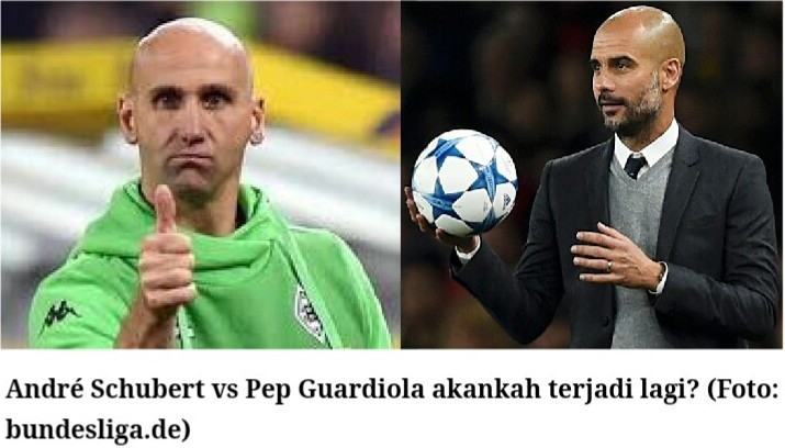 Schubert vs Guardiola (foto: bundesliga.de)