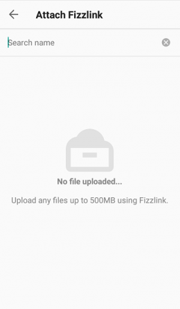 Fitur Fizzlink untuk berbagi file besar. Dokpri