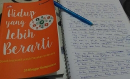 Proses Menulis Resensi Buku Hidup Yang Lebih Berarti (Sumber: dokpri)