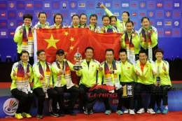 kemenangan manis kembali diraih oleh China pada gelaran Uber Cup 2016 di Kunshan, China. (sumber gambar: www.universal.hermantan.com)