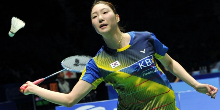 Pebulu tangkis tunggal putri Sung Ji Hyun dari Korea Selatan (sumber gambar www.juara.net)
