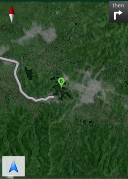 Capture Lokasi Danau Bulilin menggunakan Aplikasi GPS (Global Positioning System), 2015 (Gambar: Harsen Roy Tampomuri)