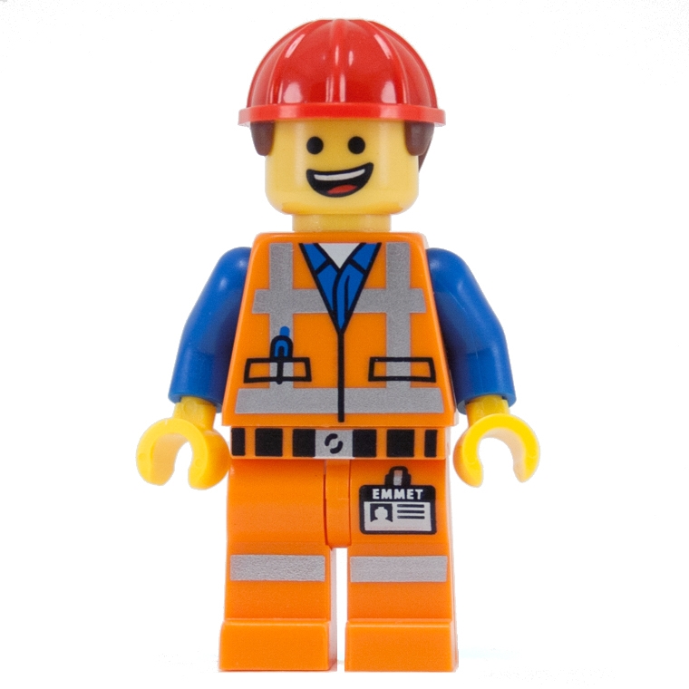 Emmet si pekerja bangunan. Sumber: http://vignette2.wikia.nocookie.net/lego/images/2/29/Hard_Hat_Emmet.jpg/revision/lates?cb=20140109004651 (diakses pada tgl 28 MEI 2016 pukul 21:23)