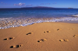Langkah kaki di pasir pantai (azurelefant.blogspot.com)