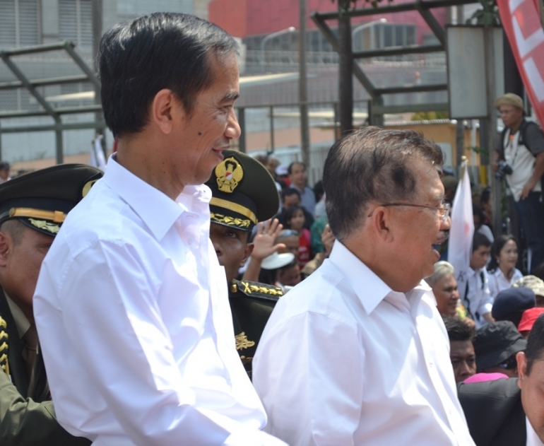Presiden Jokowi dan Wapres Jusuf Kalla I Dok Ninoy N Karundeng