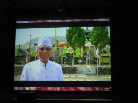 Jero Wacik Dalam Museum Geopark Gunungapi Batur ( Dok. Pribadi)