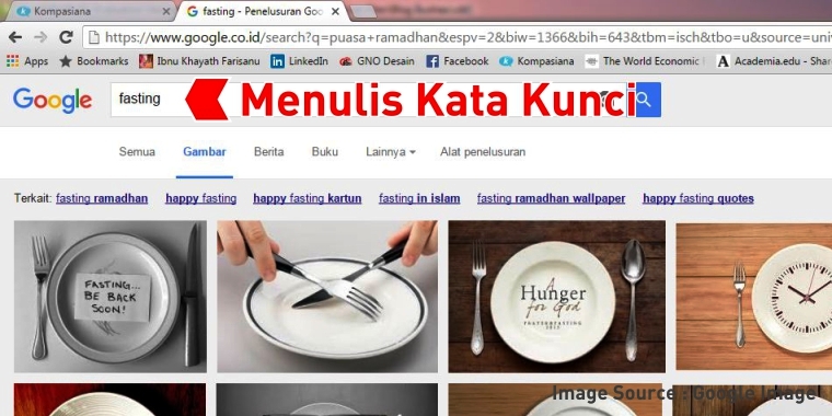 Tampilan laman Google Image
