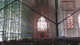Renovasi interior Gereja Kepanjen, dokpri