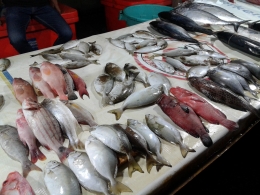Ikan segar di pasar ikan seberang Aston Kupang (dok.yayat)