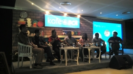 Acara Nongkrong di Kafe BCA, Menara BCA Lantai 22 di Jakarta, Rabu (1/6). Acara ini berupa talkshow dengan menghadirkan narasumber kompeten di bidangnya. Foto: Dok.pri