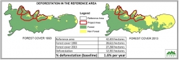 Peta 2. Laju deforestasi di Reference Area