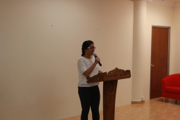 Heng Zhi Ying Lydia, salah satu peserta lomba pidato merupakan mahasiswa Singapura.