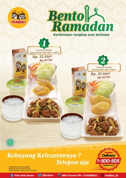 paket bento ramadhan komplit di hokben selama Ramadhan photo by Hokben