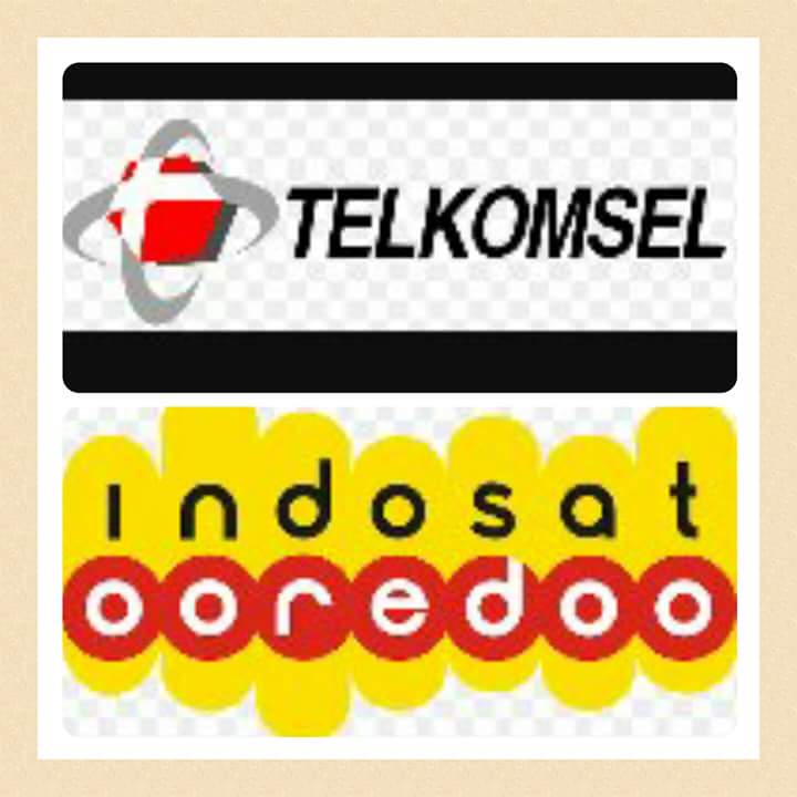 Ilustrasi: Logo Indosat dan Telkomsel