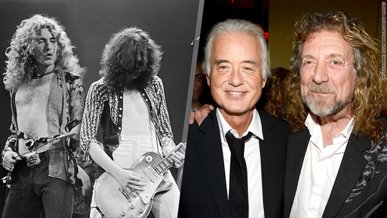 Robert Plant dan Jimmy Page dua personal Led Zeppelin yang menghadiri persidangan. Photo: money.cnn.com