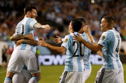 Lionel Messi merayakan golnya ke gawang Panama di fase grup Copa America 2016. Foto: www.thequint.com