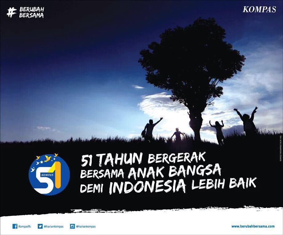 51 Tahun Kompas Sumber Akun Twitter @KompasData