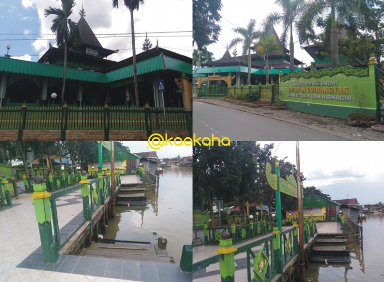 Masjid Sultan Suriansyah dan dermaga sungai diseberangnya