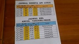 Jadwal Kereta Jurusan Jakarta Kota-Priok (Dok. Dudi-Click)