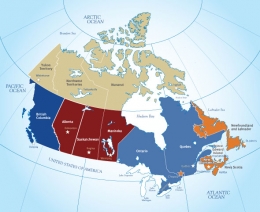 Peta propinsi dan territory Canada dari Discover Canada. (sumber http://www.cic.gc.ca/english/resources/publications/discover/images/section-13c.jpg)
