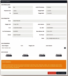 Mengunggah kelengkapan formulir pendaftaran (sumber gambar: http://mudikgratis.dephub.go.id)